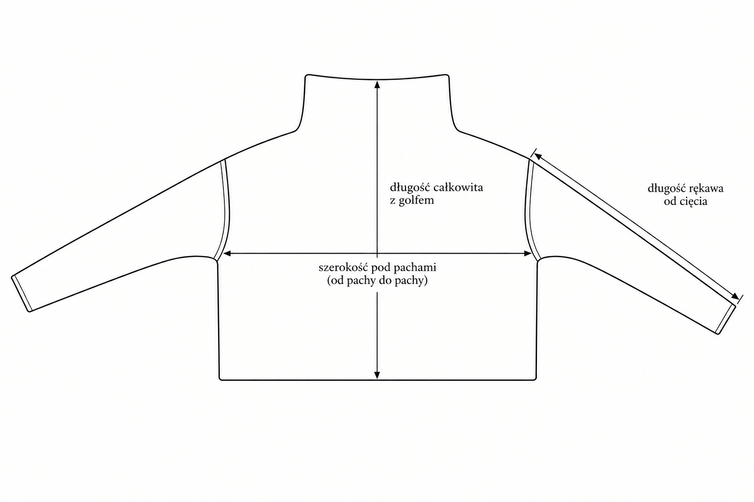 Sweter ALTA - wymiary